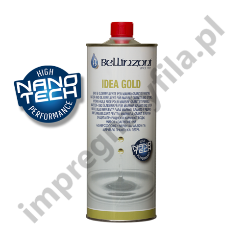 Przejdź do produktu Bellinzoni Idea Gold (1 L) - nano impregnat do kamienia, ochrona przed plamami, efekt naturalny